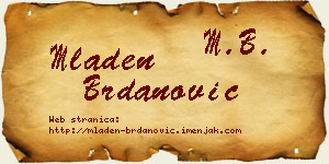 Mladen Brdanović vizit kartica